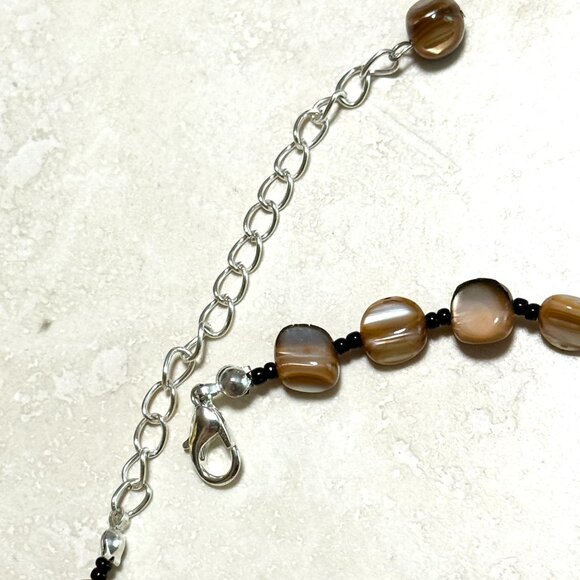 2/$20, Genuine Gemstone Earthy Brecciated Jasper & Mother of Pearl Bracelet - Picture 6 of 9